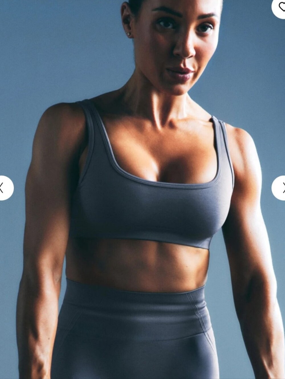 Oner Active Effortless Lift Seamless Square Neck Sports ‐Granite Blue